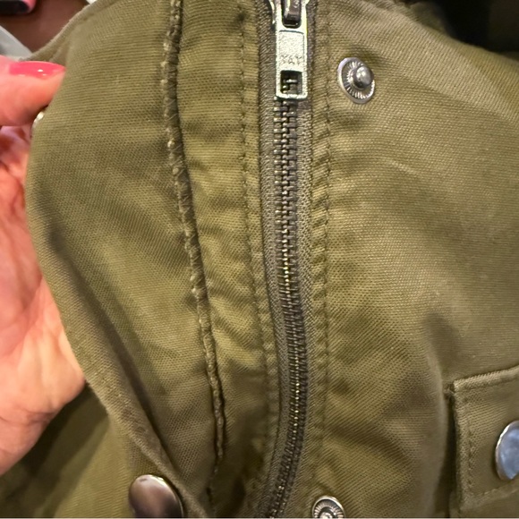 Lane Bryant Utility Jacket in Olive 3/4 Sleeves Plus Size 2X-3X - Picture 7 of 11